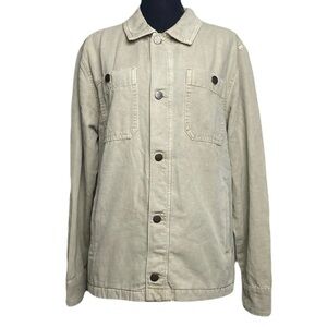 Marine Layer Patrick Canvas Button Up Jacket Natural Men’s Large